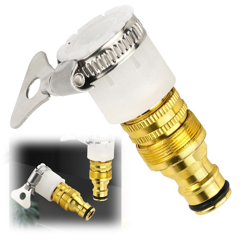 15-23mm Faucet Tap Connector Aluminum Alloy Garden Water Hose Pipe Fitting Faucet Adapter for Car Washing Watering Flowers
