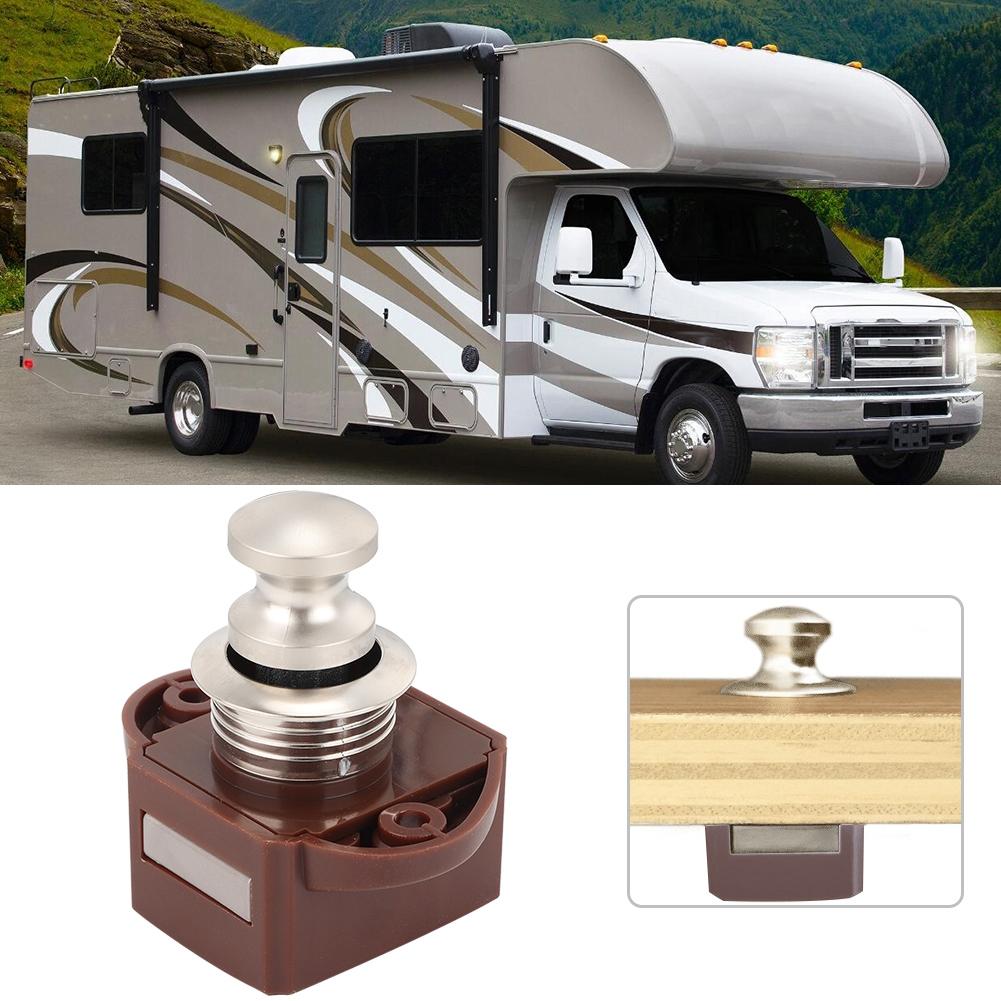 Aluminum Alloy Keyless Push Button Catch Lock For Boat RV Drawer Cabinet Door Latch Knob