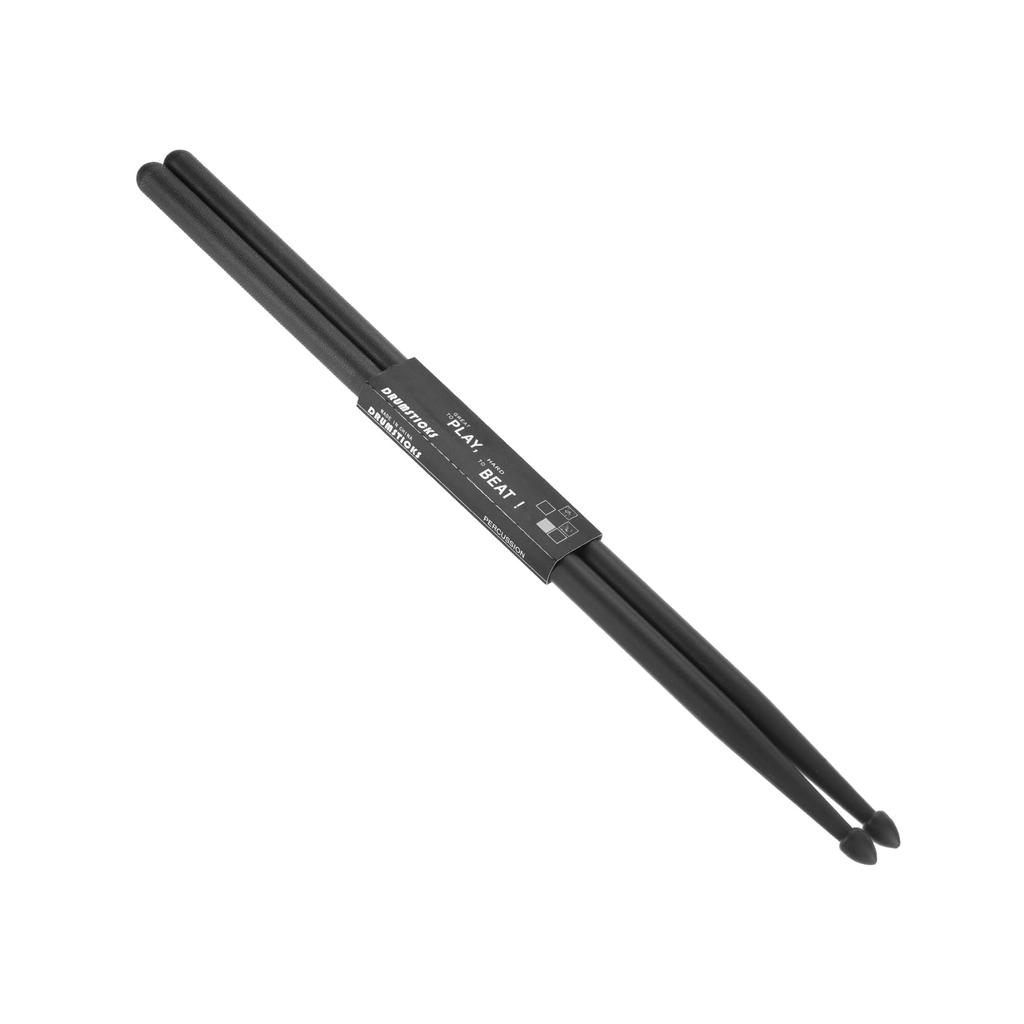 PATIKIL Nylon Drumsticks 7A Plastic Handle Drumsticks for Adults Electronic Drum Musical Instrument Percussion Black Anti-Slip 16"