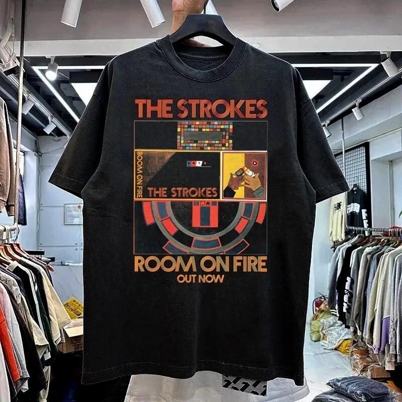 The Strokes Room On Fire Black Unisex T shirt Remake Men Women S5XL XXXL