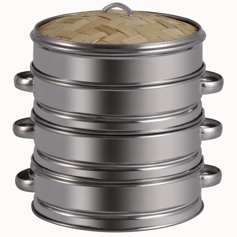 Shaxian Verdickter Edelstahl- & Bambusdämpfer für Brötchen