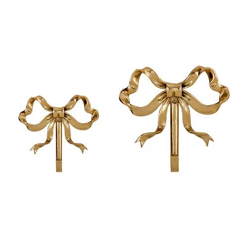 American Brass Bow Hooks Living Room Wall Hangings Gold Metal Bathroom Coat Hooks Background Wall Pendant Gifts Home Decoration