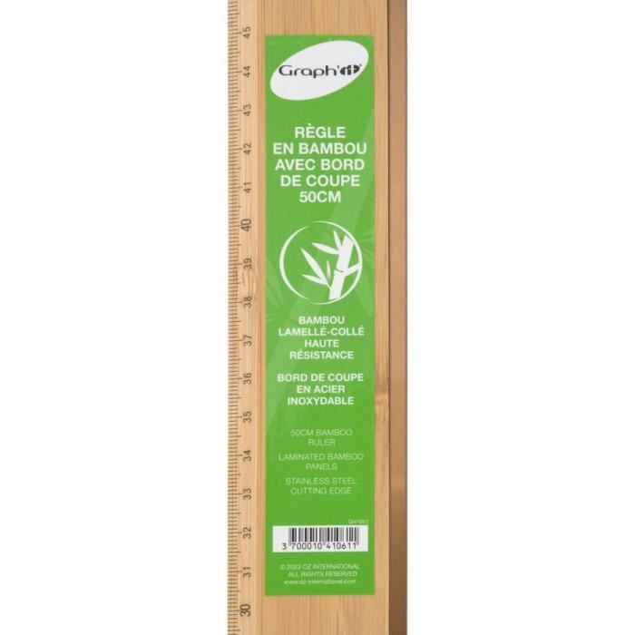 Règle de coupe - GRAPH'IT - 50cm - Bambou - Marron - Mixte
