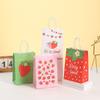 StoBag, Strawberry Kraft Paper Gift Bag, Fruit Pattern, for Packaging Candy Snack, Baby Shower, Birthday Supplies, Reusable