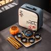 Portable Chinese Kung Fu Tea Set with Carrying Bag – Ceramic Travel Teapot Set with 4 Cups, Gaiwan & Tea Accessories