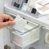 Transparent Bathroom Cotton Stick Makeup Storage Box Pull-Out Drawer Under Mirror Cabinet Organizer