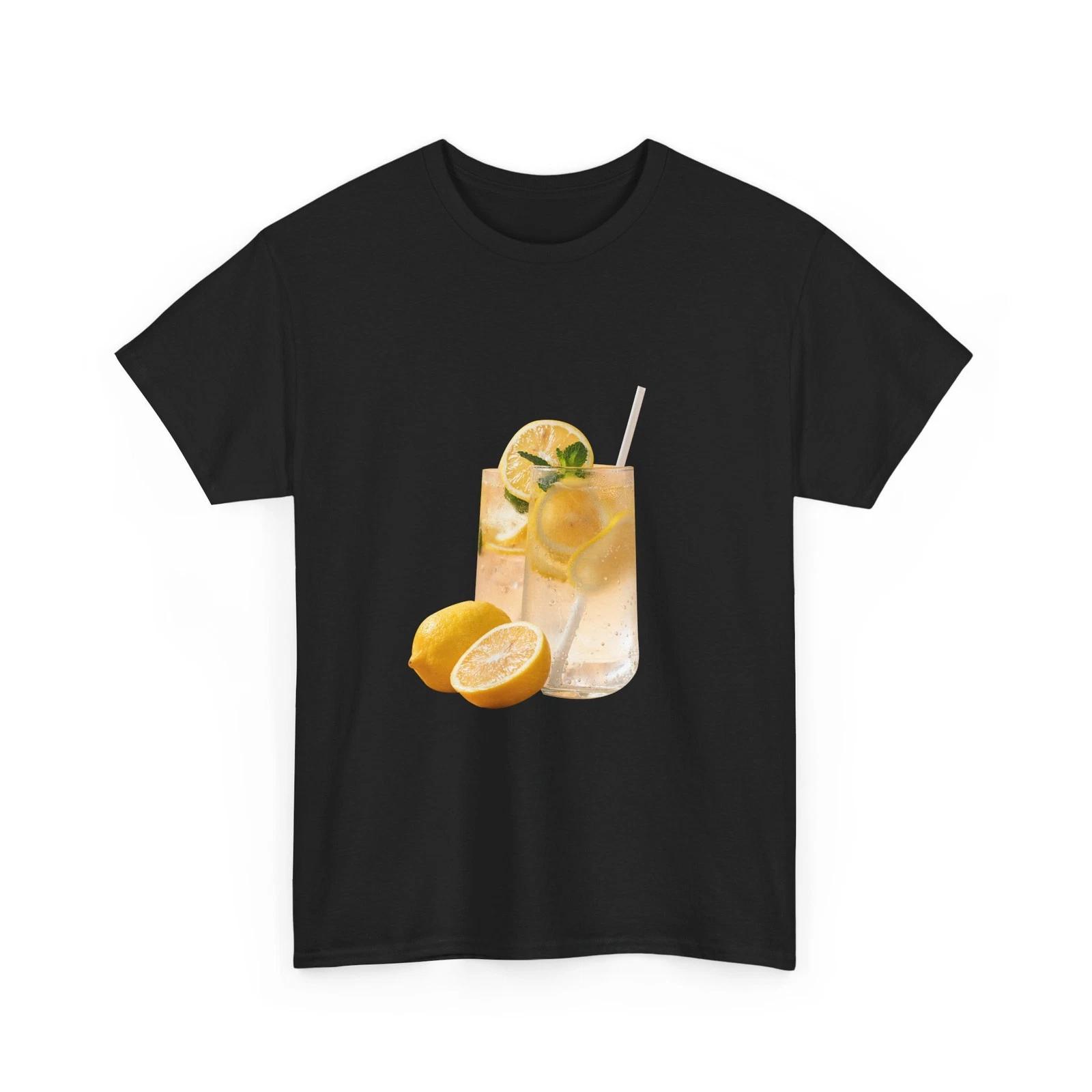 Lemonade Glass T-Shirt Citrus Drink Refreshing Graphic Tee L