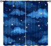 Outer Space Curtains,System Universe Knowledge Educational Learning Planet Astronomy Pattern Drapes Window 2 Panel Rod Pocket