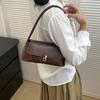 Women Retro Tote Bag Trendy Vintage Underarm Bag Portable Casual PU Leather Solid Color Simple Handle Handbags Shoulder Bag