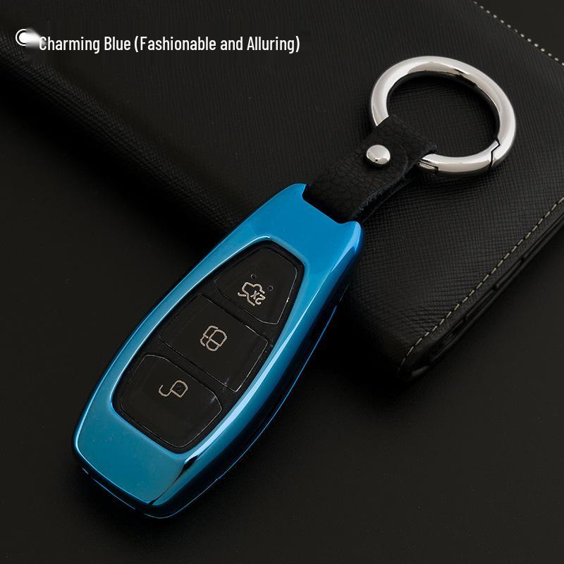 Metal Car Key Cover for Ford Models: Focus, Kuga, Ecosport, Mondeo
