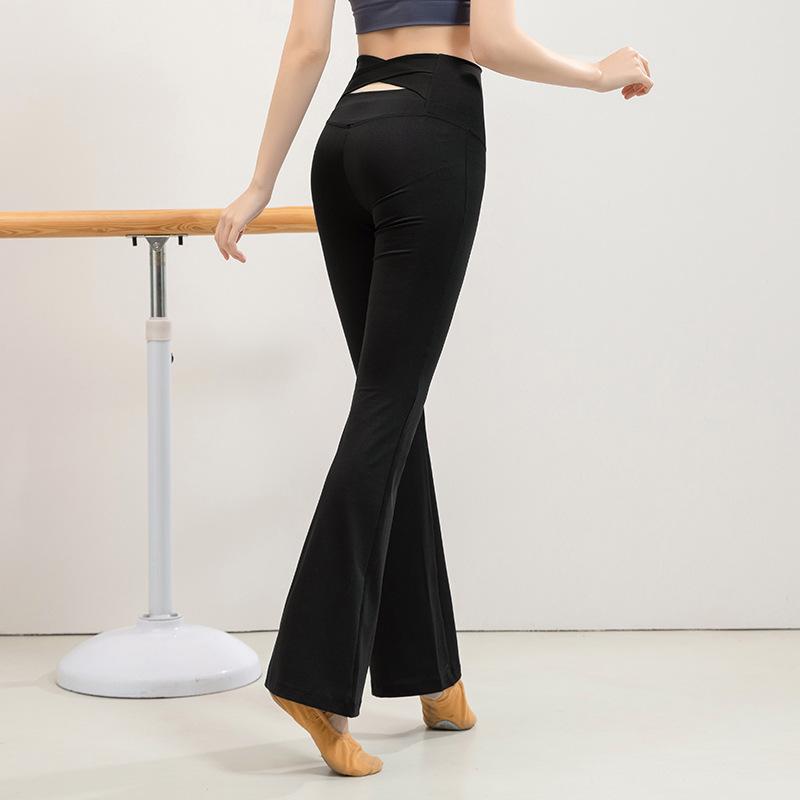 Women's High-Waist Yoga Flare Pants - Slimming, Hip-Lifting, Peach, High-Elastic Fitness Wear