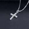 JewelryPalace Cross Sideway 925 Silver Cubic Zirconia Pendant Necklace for Women Yellow Gold Rose Gold Plated No Chain