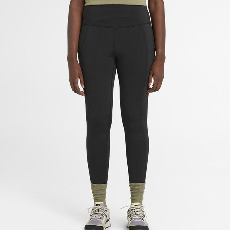 Timberland Solid Color Breathable Knitted Sports Pants Women Bottoms Black A5VXQ-001