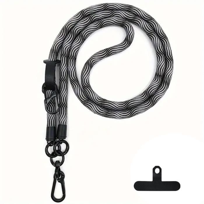 Lanière pour Téléphone Portable - BOOLING - Universel - Détachable - Légère - 120cm - Gris