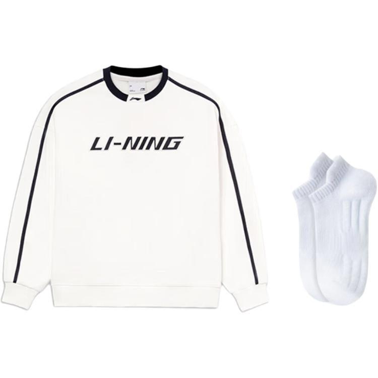 Li Ning Sweatshirt Unisex Ivory AWDU917-2