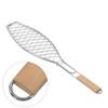 Stainless Steel Fish Grill Basket Compact Easy To Store Grilling Basket with Handle for Outdoor