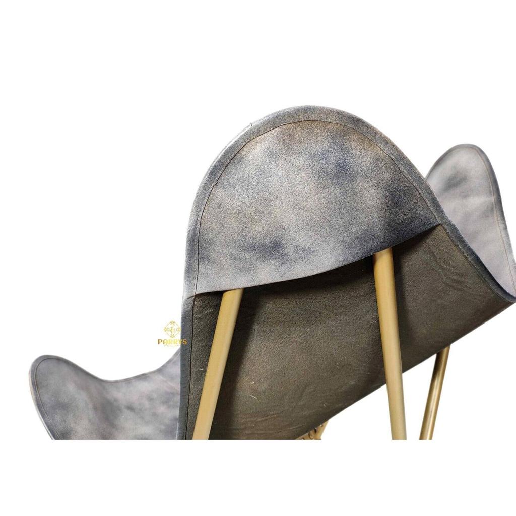 Krzesło Butterfly - skórzane krzesło składane – wygodny fotel do salonu