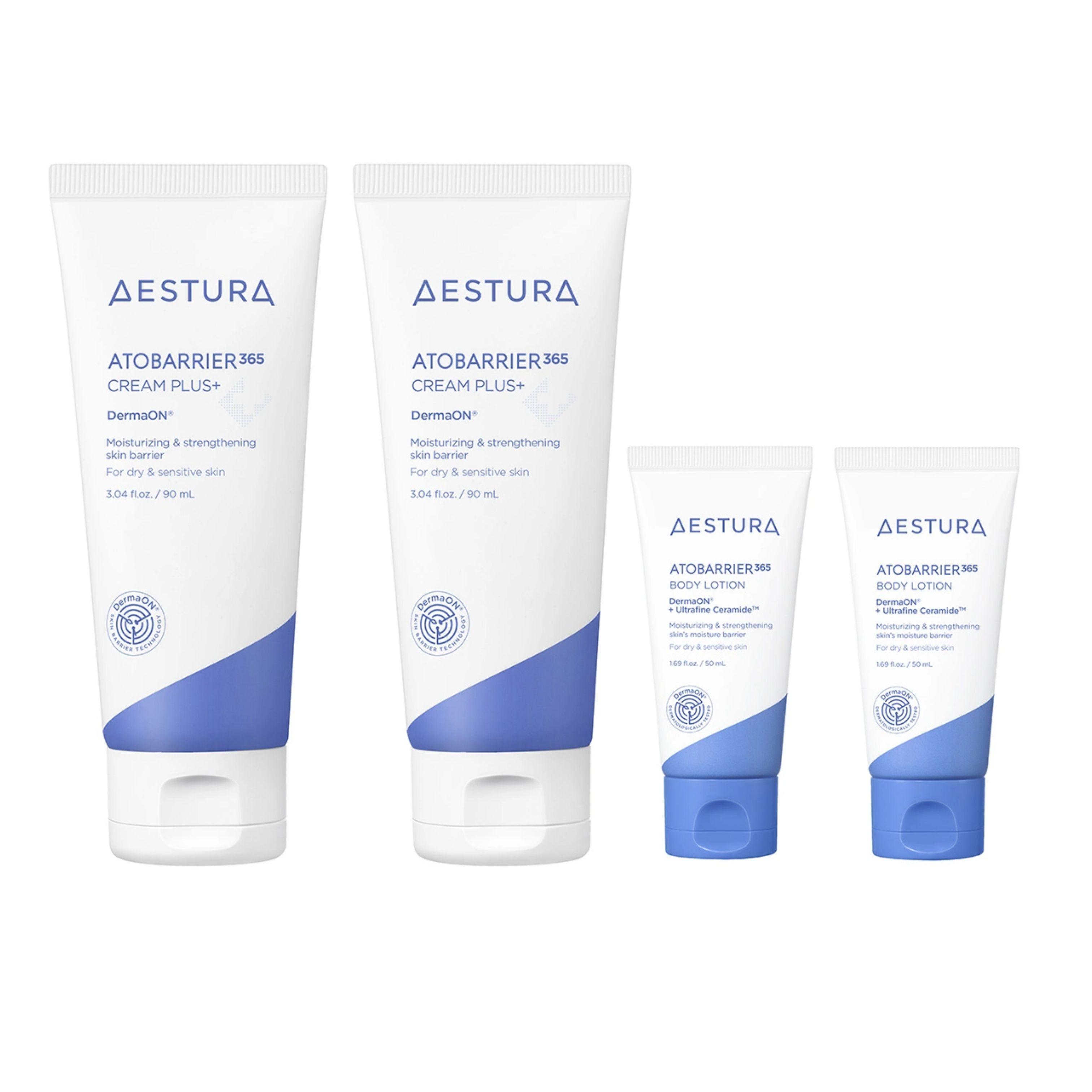 

Aestura Atobarrier 365 Cream Plus 90ml x 2 + Body Lotion 50ml × 2
