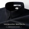 SNOWFLYING Men's Polar Fleece Stand-Up Collar Pullover