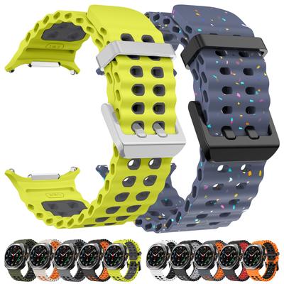 Silicone Breathable Strap For Samsung Galaxy Watch Ultra 47mm Marine Wristband Bracelet Galaxy Watch Ultra(2025) 47mm  Watchband