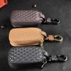 Leather Car Key Case Wallets Universal Car Key Chain Bag Car Remote Control Key Bag Unisex Pouch Zipper Car Key Case