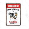 Akita Corgi Dog Breed Metal Sign Beware Of The Dog Warning Sign Pet Shop Wall Decoration Family Doorplate Vintage Tin Plaque