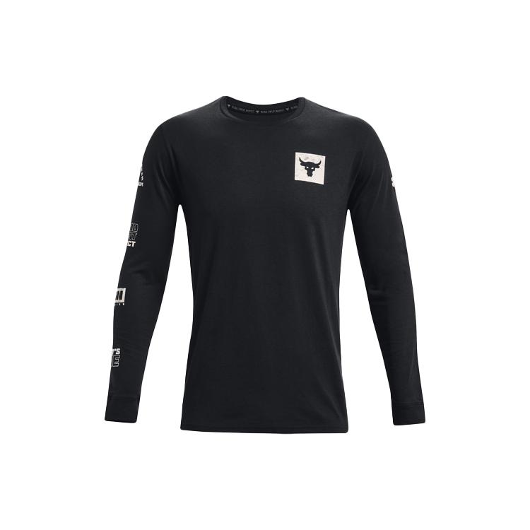 Under Armour Project T Shirts Men's Black Crew Neck Moderate Straight Fit 1367115-001