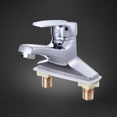 Bathroom Dual Washbasin, Countertop Basin Faucet, Zinc Alloy Double Hole Single Handle Basin Faucet