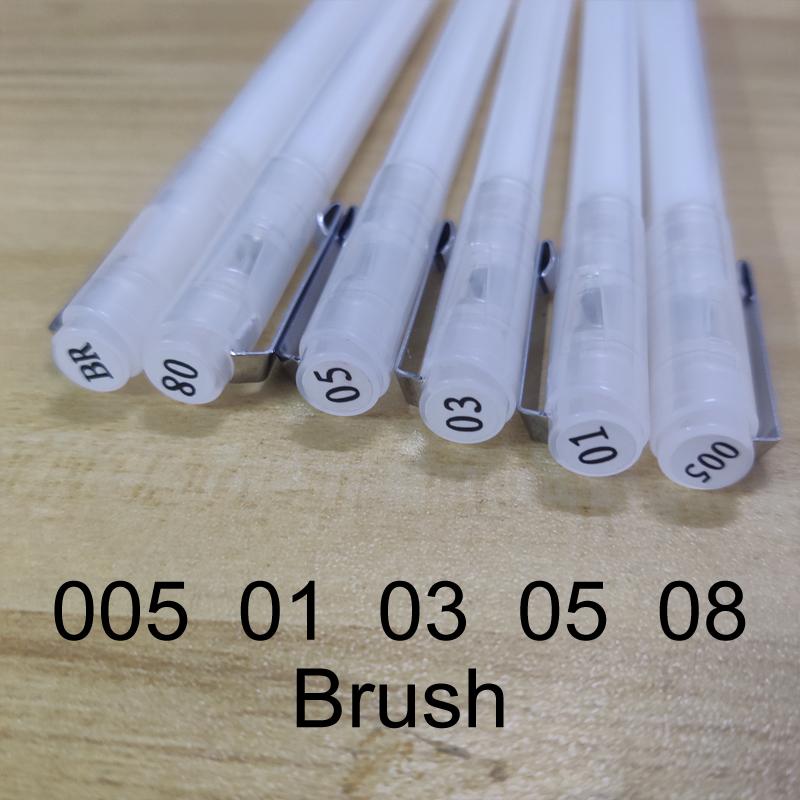 Penna Fineliner Vuota Ricaricabile Multitaglia Marcatori da Disegno Pennello da Schizzo Punta Fine Penna per Lettering Anime Forniture d'Arte Cancelleria