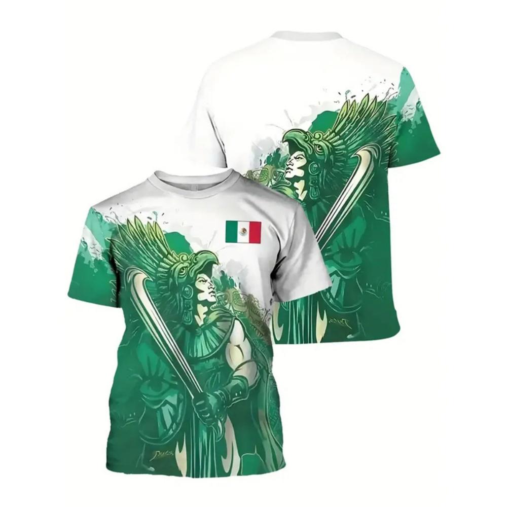 Men's T-shirts Casual Sports Loose Round Neck Short Sleeve Oversized T-Shirt Fashionable Comfortable Loose Soft Breathable Printed 3D T-shirt