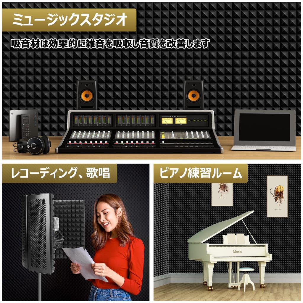YOPIN Sound-Absorbing Material, 30305cm, Extra Thick Urethane Foam, Sound Absorbing, Interior Decoration, Musical Instrument, Noise Reduction,