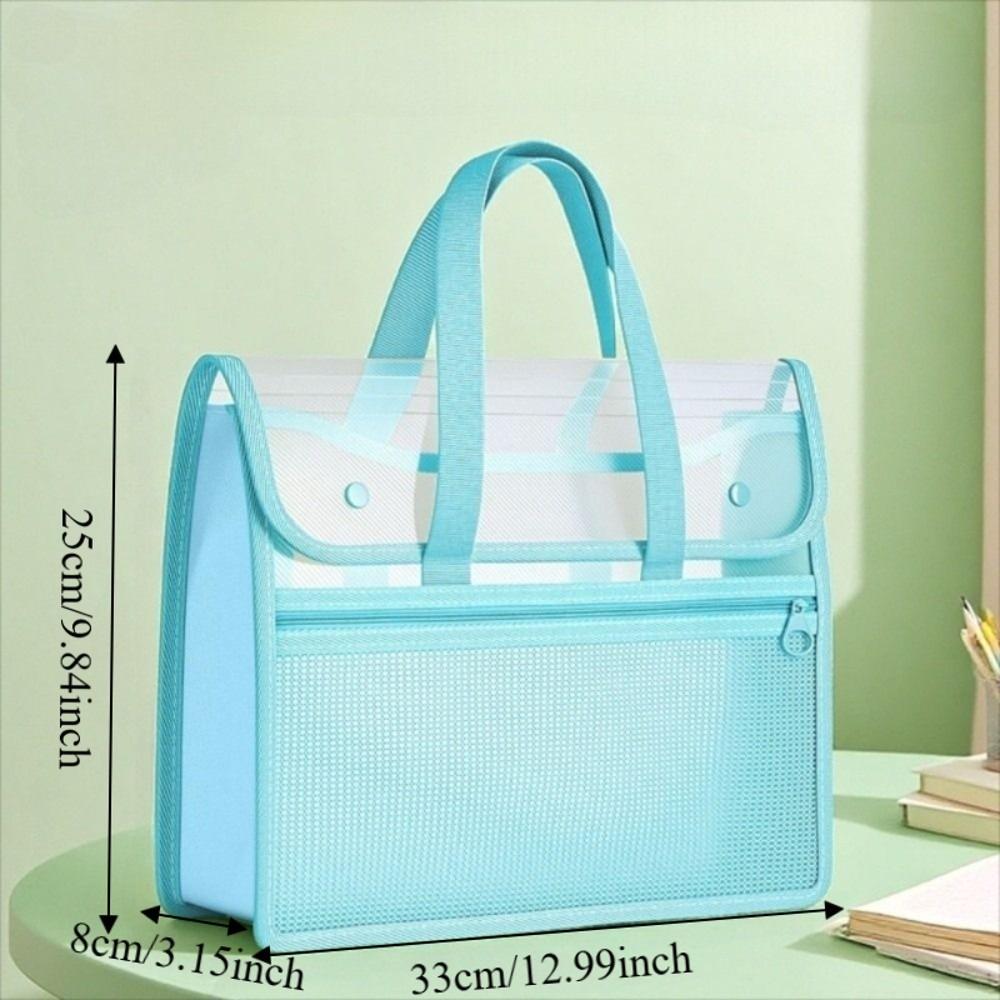 Large Capacity Horizontal Flip-Top PP Twill Binder Document Organizer Stationery