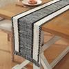 Yousheng Boho Table Runner Color Block Table Runner with Tassels Farmhouse Table Runner for Kitchen Dining Table Dresser Home Decor