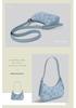 2026 Spring/Summer Trendy Canvas Print Handbag: Sweet Versatile Shoulder, Underarm, and Chain Crossbody Bag.