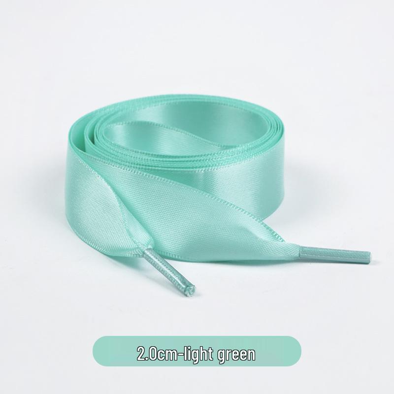 Candy Color Double-Sided 2cm Silk Shoelaces for Casual Shoes & Air Force 1