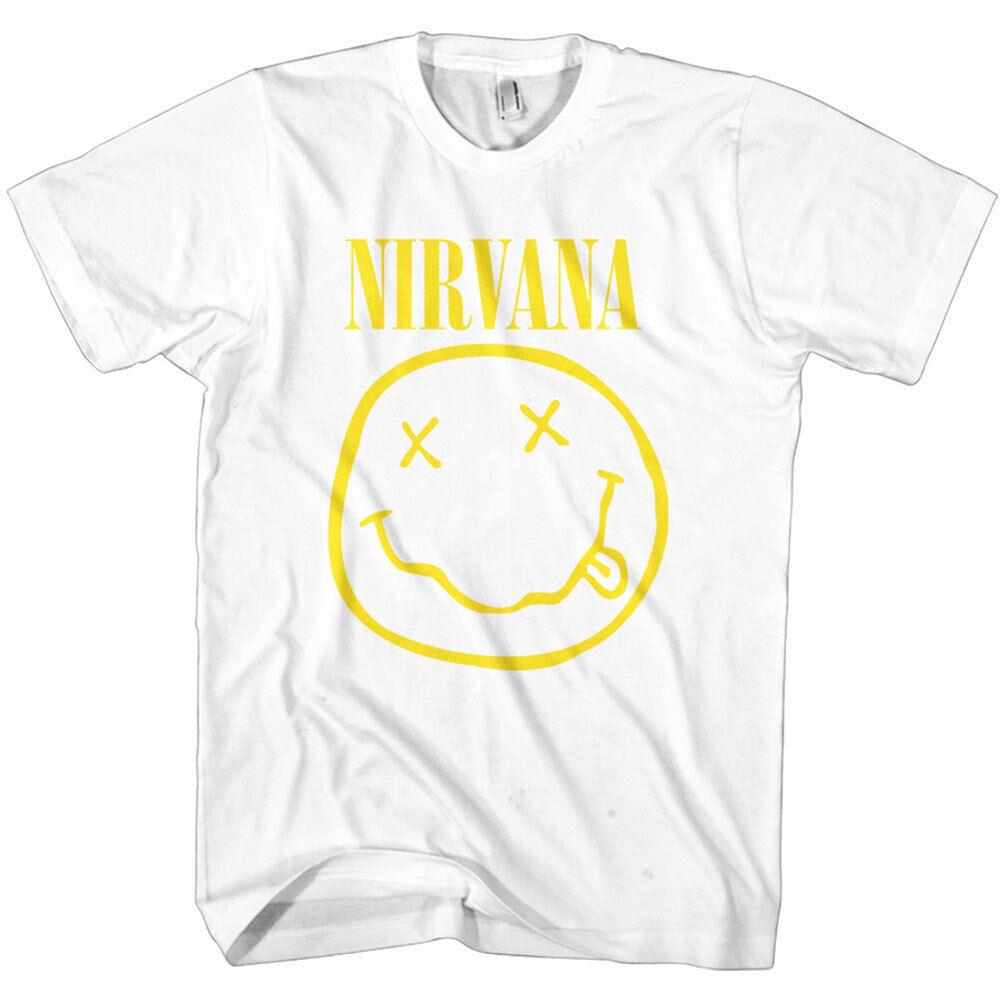 

Желтая футболка унисекс с логотипом Nirvana