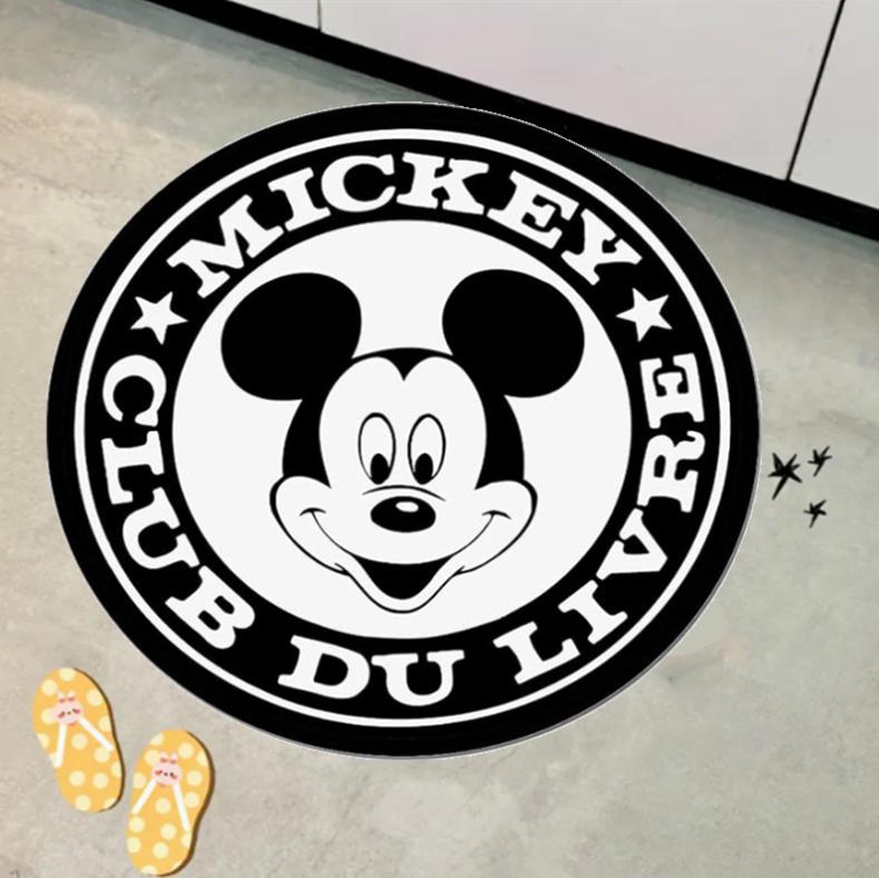 

Коврик с дизайном пончика Минни Маус Мягкий полиэстеровый круглый коврик Милый мультяшный дом для спальни, гостиной, Рождества, Хэллоуина, домашний декор 40X40CM