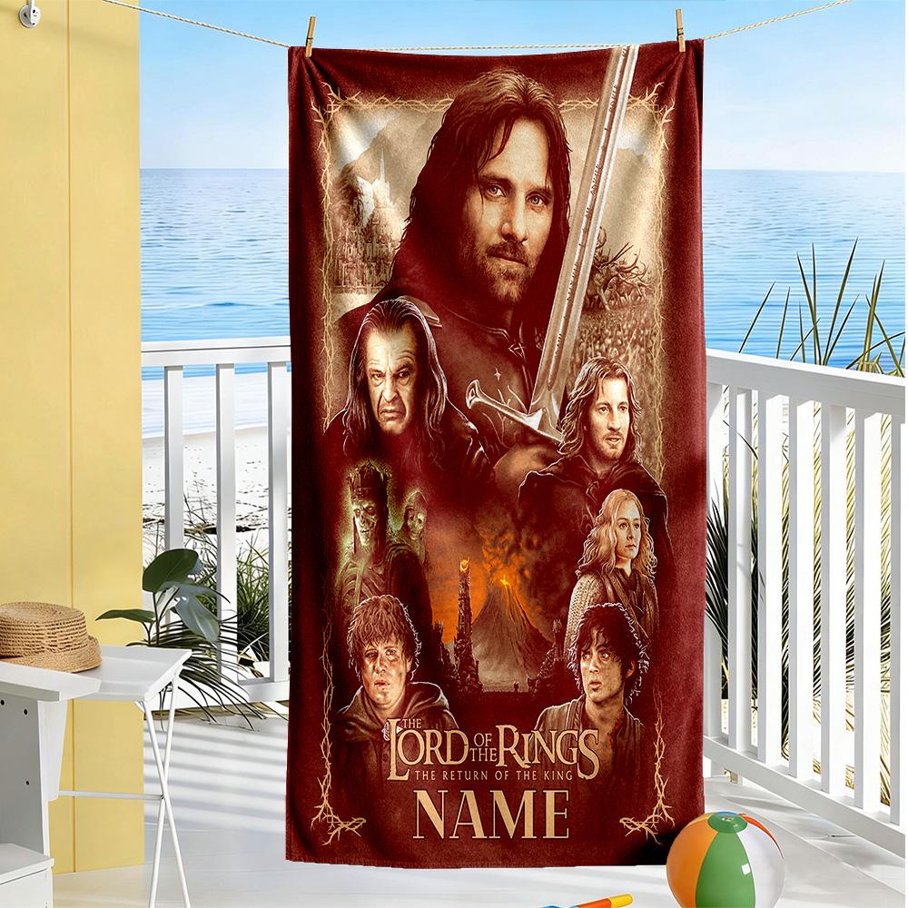 Warner Bros. Movies Customizable Name Beach Towel Soft Durable Quick-Dry Suitable for Swimming Gym Camping Yoga Vacation