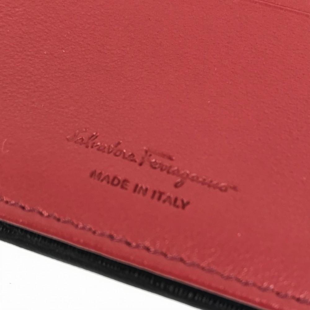 Salvatore Ferragamo Gancini logo Business Card Holder Pass Case Folded Card Case