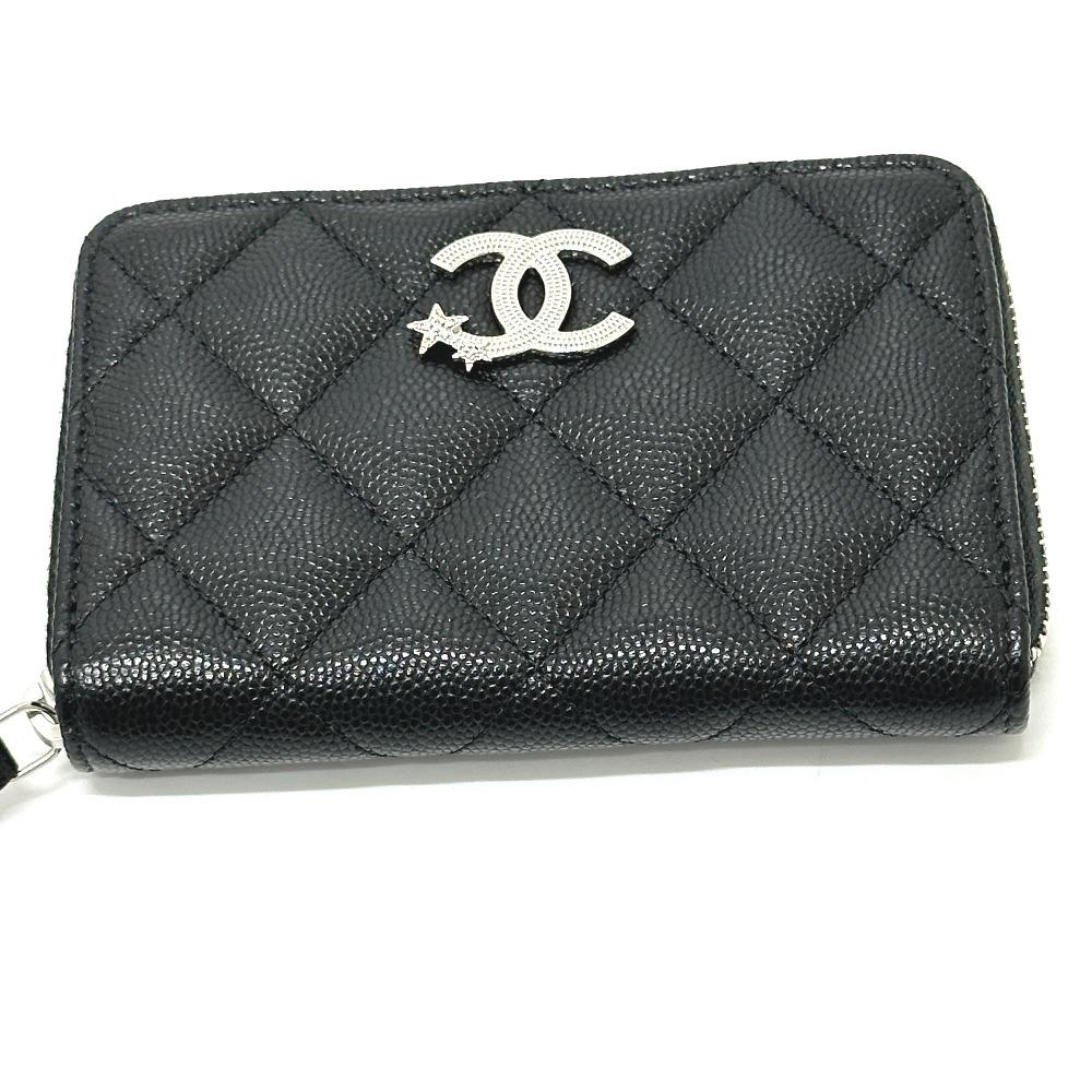 CHANEL AP3728 25B Matelasse Star CC Mark Zip Folded wallet  Unused