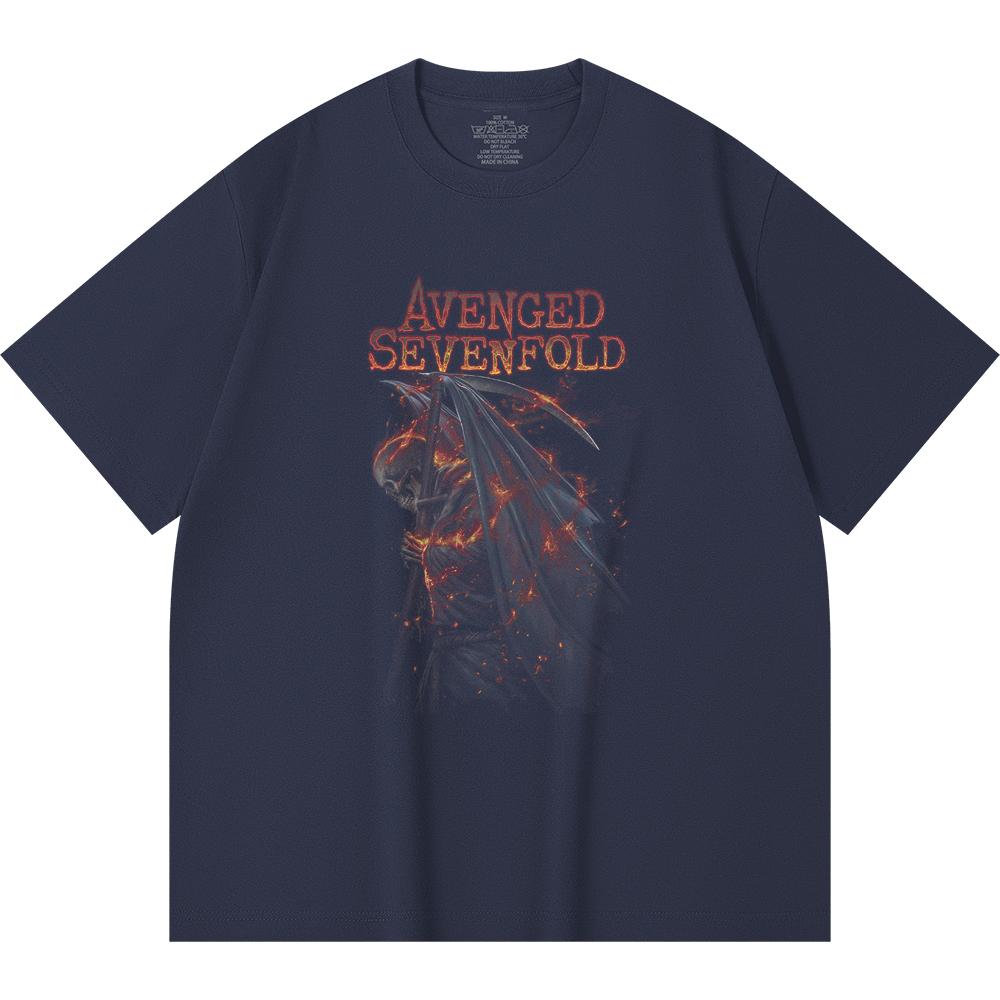 T-shirt Heavy Metal 100% Cotone 230 Gsm Stampa Band Rock Musica Popolare Unisex T-shirt Pesante in Cotone