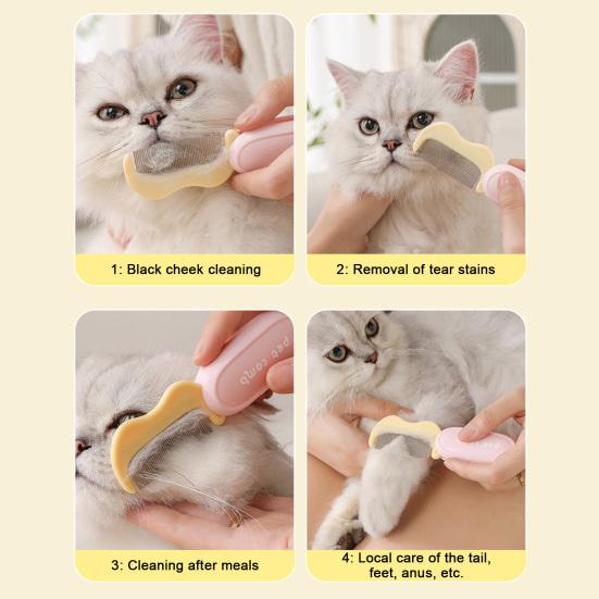 Foldable Cat Comb Flea Dirt Removal Cat Comb Reduce Shedding Versatile Pet Hair Comb Pet Grooming Tools