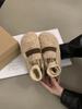 Evening wind fluffy shoes women's outer wear 2025 autumn and winter new Mary Jane plush single shoes soft sole plush warm cotton shoes