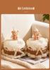 Cute Teddy Bear Doll Comfort Cushion with Scented Birthday Cake Candle