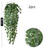2Pc 90Cm Artificial Hanging Plant Greenery Vine Leaf Garland Begonia Leaf Rattan