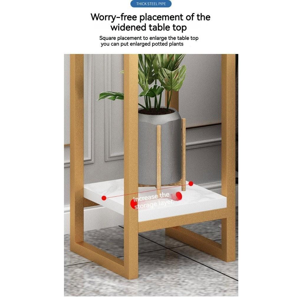 Indoor Stainless Steel Flower Shelf Nordic Simple Decoration Iron Art Plant Rack Balcony Floor-standing Flower Pot Stand