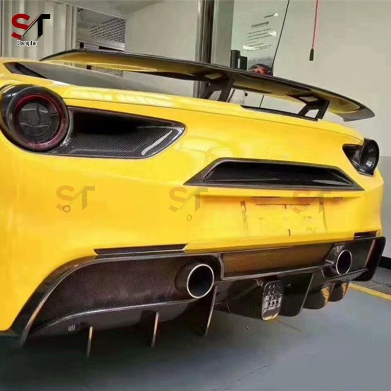 Ferrari 488 Carbon Fiber Rear Lip & Diffuser Guard Accessories