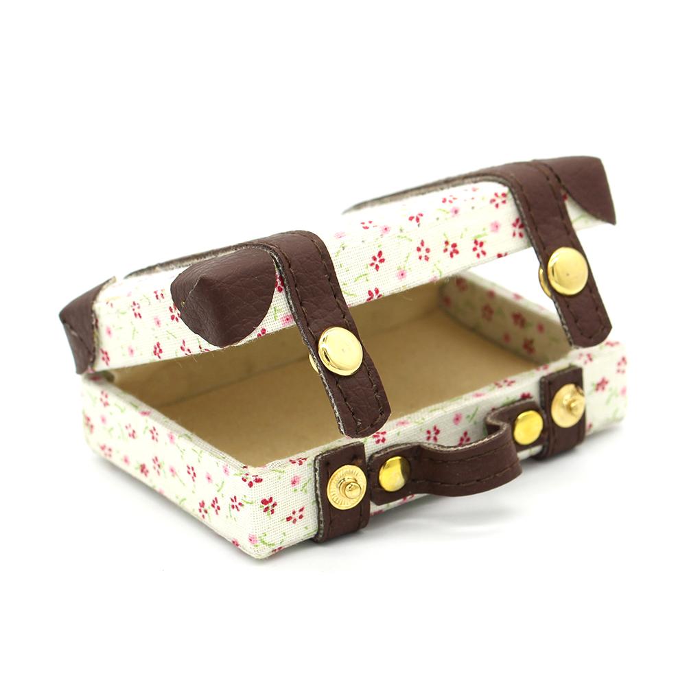 Mini Luggage Case Premium Doll Decoration Accessory Toy House Decoration Travel Cases Decorative Pretended Play Toy