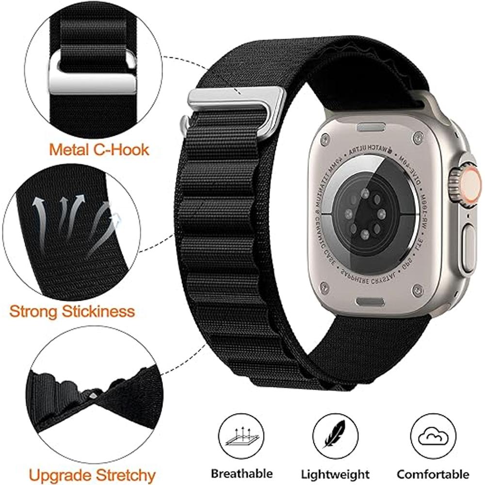 Alpine loop For Apple watch Band 45mm 44mm Ultra 2 49mm 42mm 40mm 41mm Nylon bracelet correa iWatch Series 9 8 7 6 SE 5 4 strap