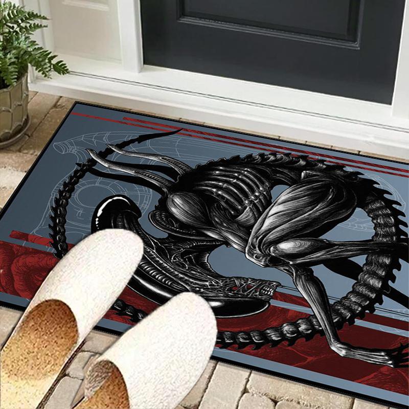 Alien horror Artwork Office Rug Chair Mat, Game Carpet, Suitable for Front Door, Bedroom, Living Room, Desk, Holiday Gift
